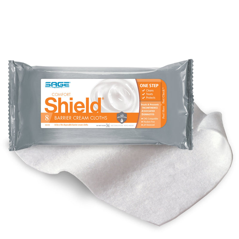 Shield® Barrier Cream Cloths, Soft Pack, 1 Case of 384 (Skin Care) - Img 1