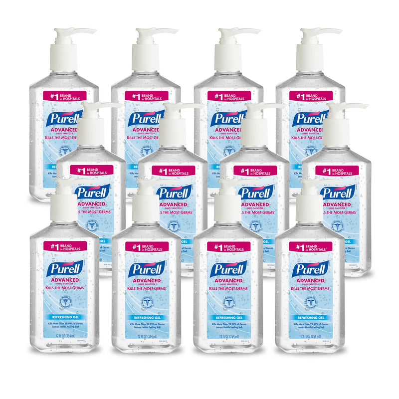 Purell Advanced Hand Sanitizer 12 Oz. Ethyl Alcohol Gel Table Top Pump Bottle, 1 Case of 12 (Skin Care) - Img 6