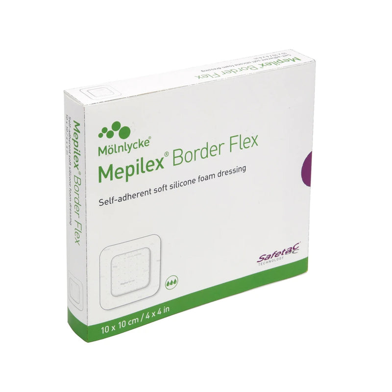 Mepilex® Border Flex Adhesive with Border Foam Dressing, 4 x 4 Inch, 1 Case of 50 (Advanced Wound Care) - Img 3