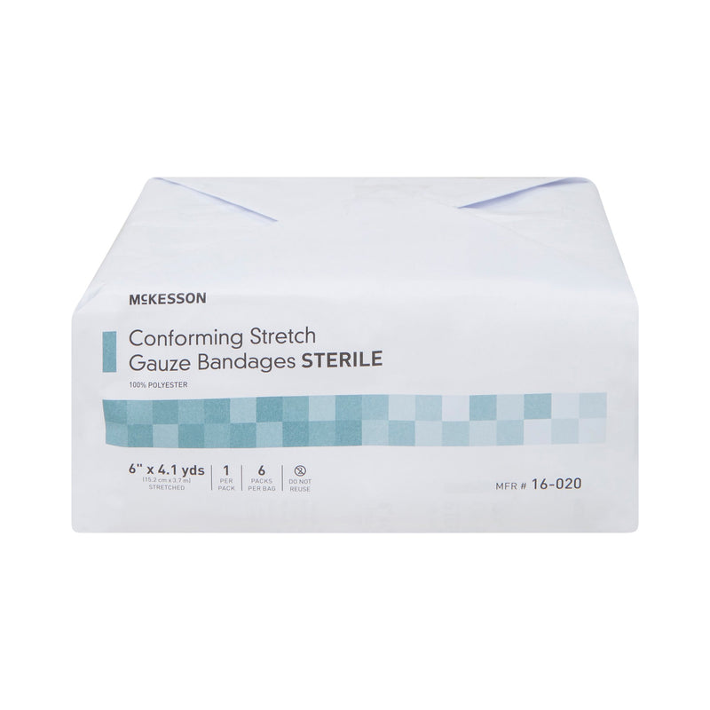 McKesson Sterile Conforming Bandage, 6 Inch x 4-1/10 Yard, 1 Bag of 6 (General Wound Care) - Img 6