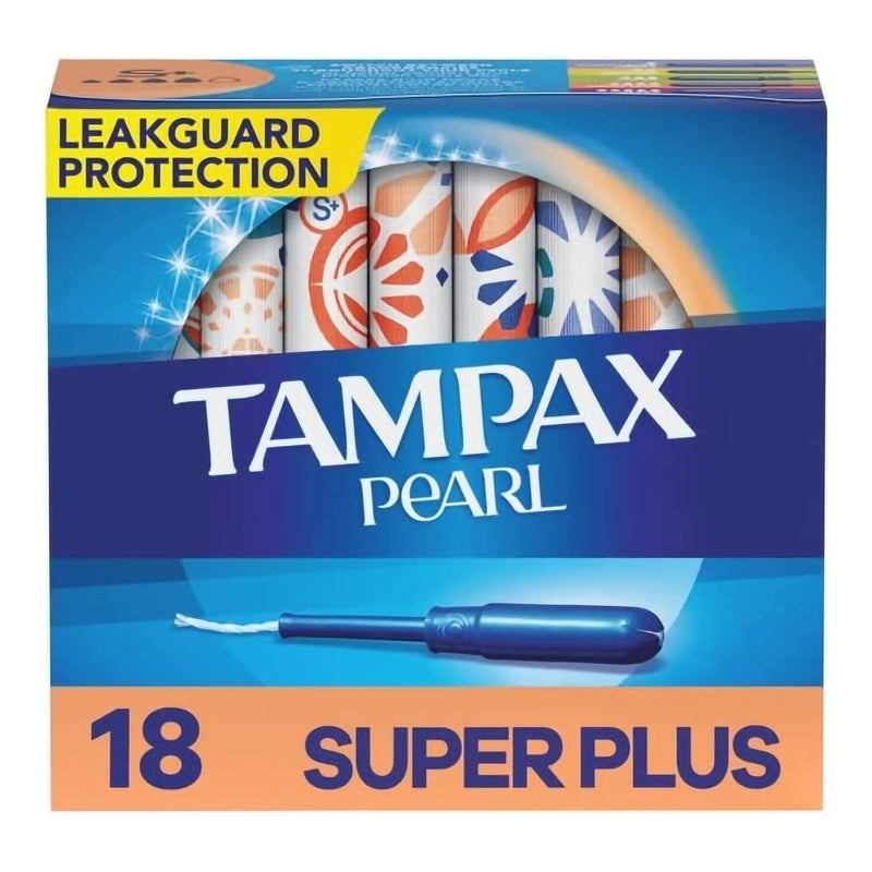 Tampax Pearl Super Plus, 18 ct., 1 Box of 18 (Feminine Protection) - Img 1