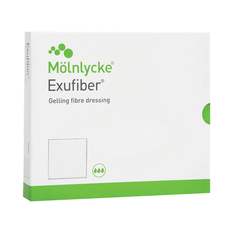 Exufiber® Gel Fiber Dressing, 5 x 5 Centimeter, 1 Case of 40 (General Wound Care) - Img 2
