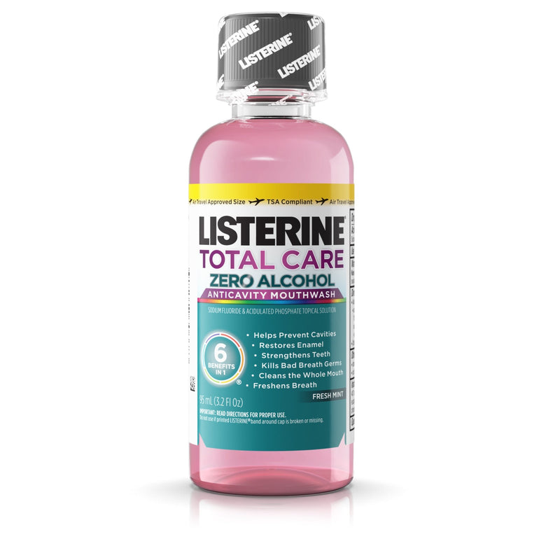 Listerine® Total Care Zero® Fresh Mint Mouthwash, 3.2 oz. Bottle, 1 Case of 24 (Mouth Care) - Img 1