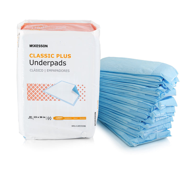 McKesson Classic Light Absorbency Underpad, 23 x 36 Inch, 1 Bag of 10 (Underpads) - Img 5