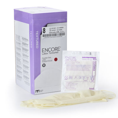 Encore® Latex Textured Surgical Glove, Size 8, Ivory, 1 Each () - Img 1