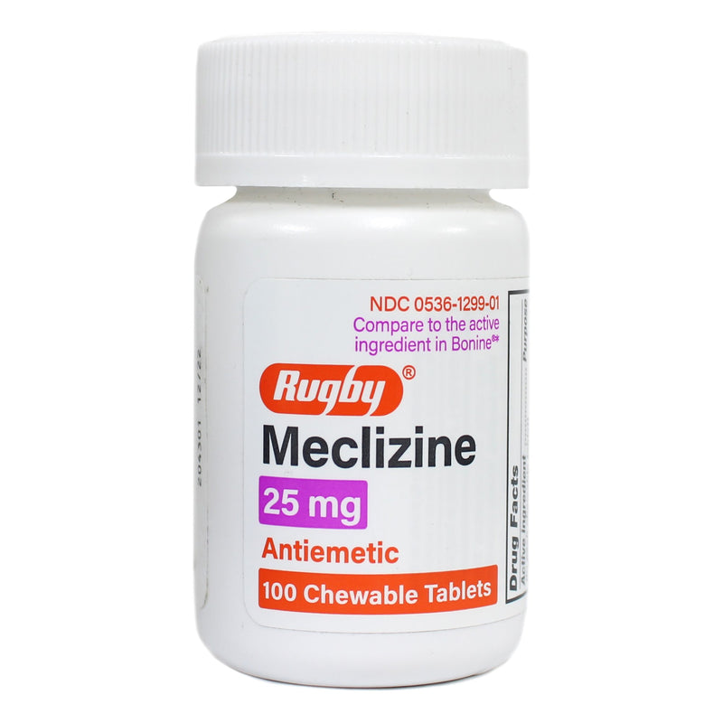 Rugby® Meclizine Chewable Tablets, 1 Bottle (Over the Counter) - Img 1