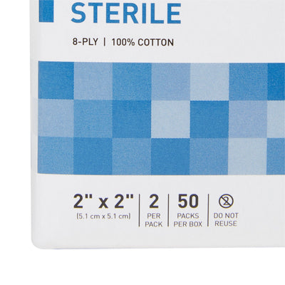 McKesson Sterile Gauze Sponge, 2 x 2 Inch, 1 Box of 50 (General Wound Care) - Img 8