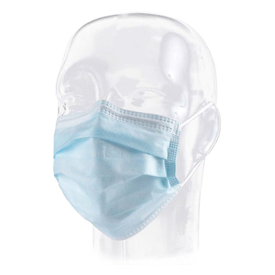 Precept® Medical Products Pleated Procedure Mask, Blue, 1 Box of 50 (Masks) - Img 1