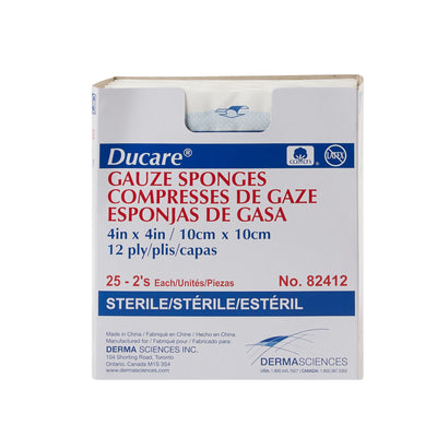 Ducare Sterile Gauze Sponge, 4 x 4 Inch, 1 Case of 600 (General Wound Care) - Img 2