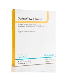 DermaView II™ Island Transparent Film Dressing with Pad, 3½ x 10 Inch, 1 Box of 25 () - Img 1