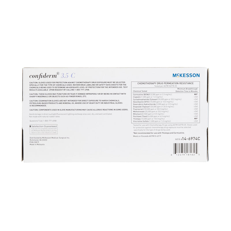 McKesson Confiderm® 3.5C Nitrile Exam Glove, Small, Blue, 1 Box of 200 () - Img 4