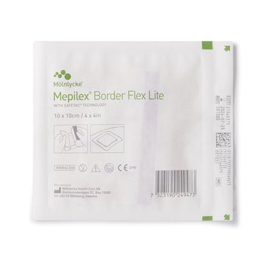 Mepilex® Border Flex Lite Silicone Foam Dressing, 4 x 4 Inch, 1 Each (Advanced Wound Care) - Img 3