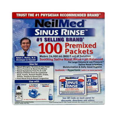 NeilMed® Sinus Rinse™ Saline Nasal Rinse Refill Kit, 1 Box of 100 (Over the Counter) - Img 1