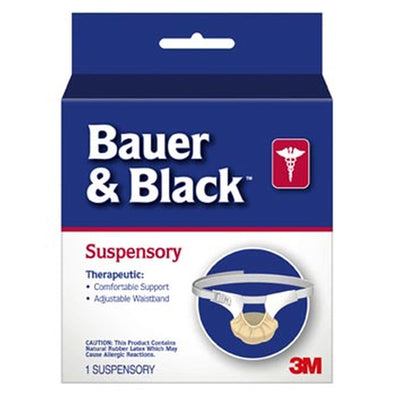 Bauer & Black Athletic Supporter, Cotton, White, Reusable, Large, 1 Each (Athletic Supporters) - Img 1