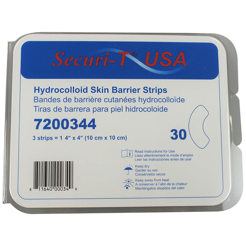 Securi-T USA® Pre-Cut Hydrocolloid Skin Barrier Strip, 1 Box of 30 (Barriers) - Img 1