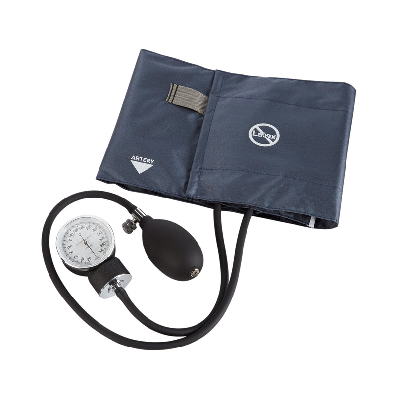 McKesson Aneroid Sphygmomanometer with Cuff, 2-Tube, Pocket-Size, Handheld, Adult Large Cuff, Navy, 1 Box (Blood Pressure) - Img 3