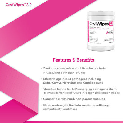 CaviWipes™ 2.0 Disinfecting Wipes, 1 Case of 12 (Cleaners and Disinfectants) - Img 2