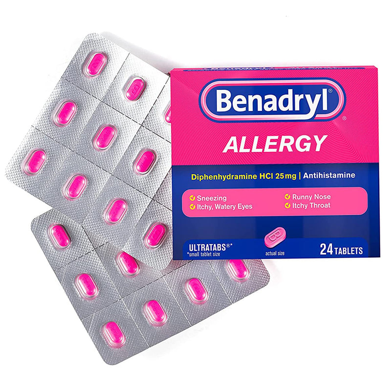 Benadryl® Allergy Ultratabs® Diphenhydramine Allergy Relief, 1 Case of 576 (Over the Counter) - Img 1