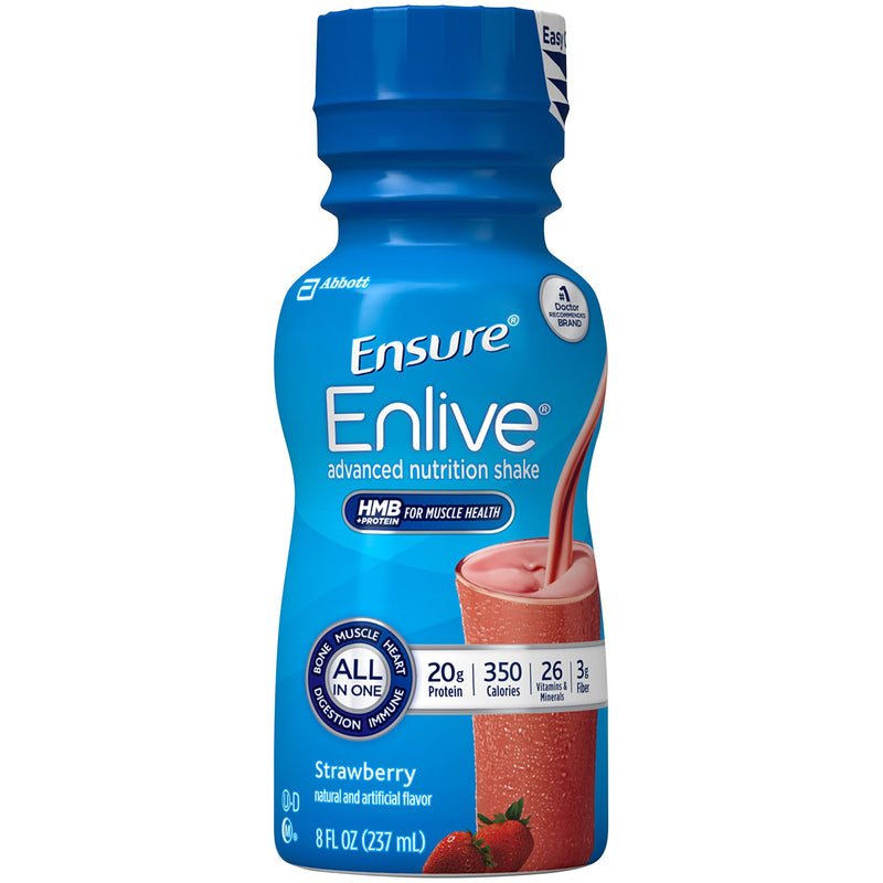 Ensure® Enlive® Advanced Nutrition Shake Strawberry Oral Supplement, 8 oz Bottle, 1 Each (Nutritionals) - Img 1