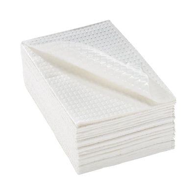 McKesson Procedure Towel, Disposable, White, Polybacking, 13 x 18 Inch, 1 Case of 500 (Procedure Towels) - Img 1