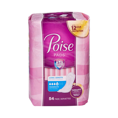Poise Bladder Control Pads, Adult Women, Moderate Absorbency, Disposable, 12.20" Length, 1 Case of 108 () - Img 2