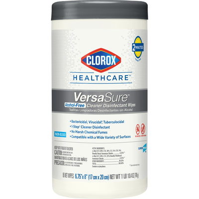 Clorox Healthcare® VersaSure® Cleaner Disinfectant Wipe, Cannister, 1 Case of 6 (Cleaners and Disinfectants) - Img 1