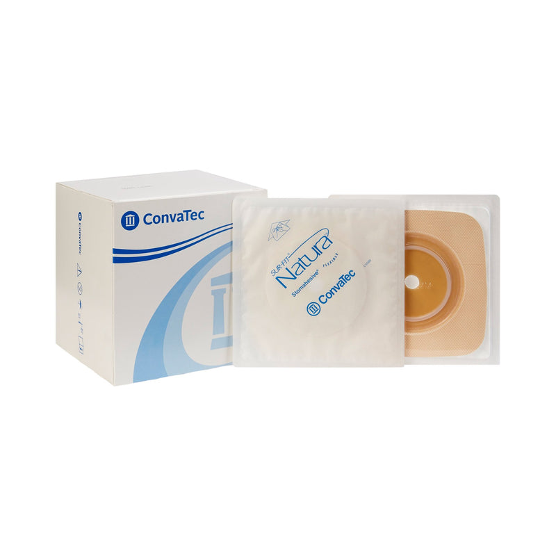 Sur-Fit Natura® Colostomy Barrier With 1 3/8-1¾ Inch Stoma Opening, Tan, 1 Box of 10 (Barriers) - Img 1