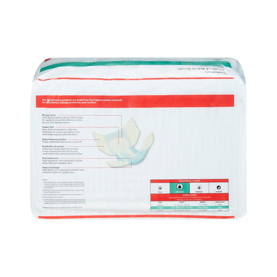 Wings™ Ultra Quilted Extra Heavy Absorbency Incontinence Brief, Large, 1 Case of 72 () - Img 2