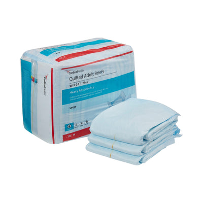 Wings™ Plus Quilted Heavy Absorbency Incontinence Brief, Large, 1 Case of 4 () - Img 1