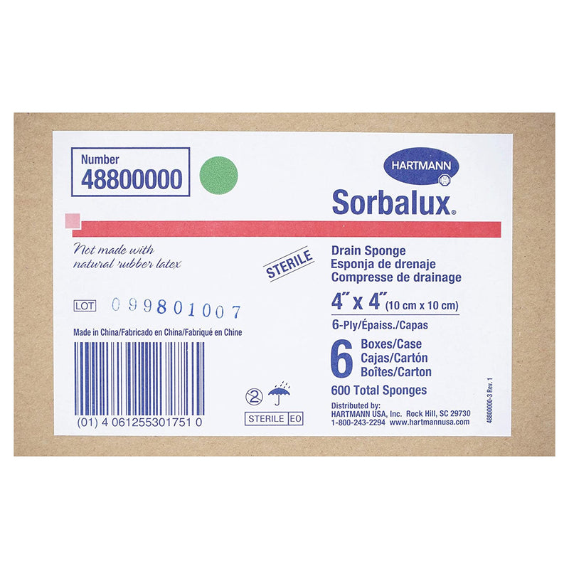 Sorbalux® Drain Sponge, 4 x 4 Inch, 1 Case of 300 (General Wound Care) - Img 4