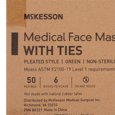 McKesson Classic Style Anti-Fog Surgical Mask, Green, 1 Box of 50 (Masks) - Img 7