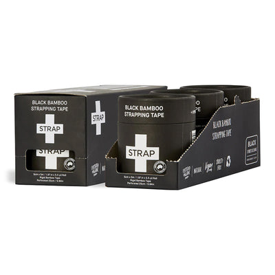 Strap™ Bamboo Fiber Athletic Tape, 1.97 Inch x 5-1/2 Yard, Black, 1 Case of 24 (General Wound Care) - Img 5