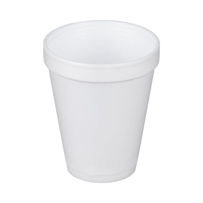 Dart® Drinking Cup, White, Styrofoam, Disposable, 10 oz, 1 Case of 1000 (Drinking Utensils) - Img 3