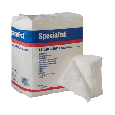 Specialist® White Cotton / Rayon Undercast Cast Padding, 4 Inch x 4 Yard, 1 Bag of 12 (Casting) - Img 1