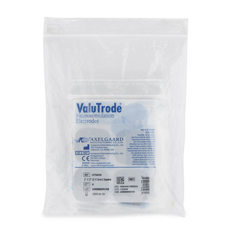 ValuTrode® Neurostimulation Electrode for TENS units, 2 x 2 Inch, 1 Box of 4 (Treatments) - Img 3