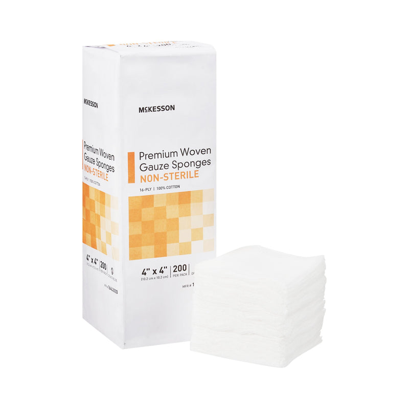 McKesson NonSterile Gauze Sponge, 4 x 4 Inch, 1 Case of 2000 (General Wound Care) - Img 1