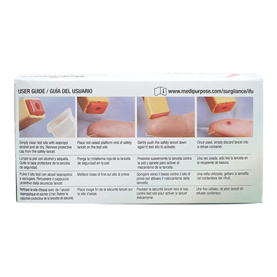 Surgilance® Safety Lancet, 1 Box of 100 (Diabetes Monitoring) - Img 4