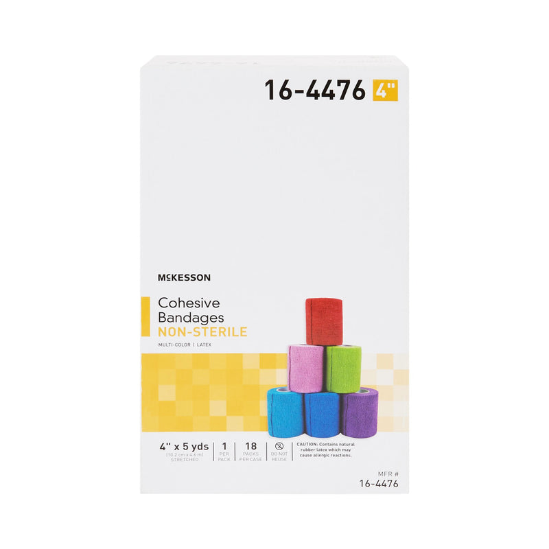 McKesson Self-adherent Closure Cohesive Bandage, 4 Inch x 5 Yard, 1 Case of 18 (General Wound Care) - Img 2