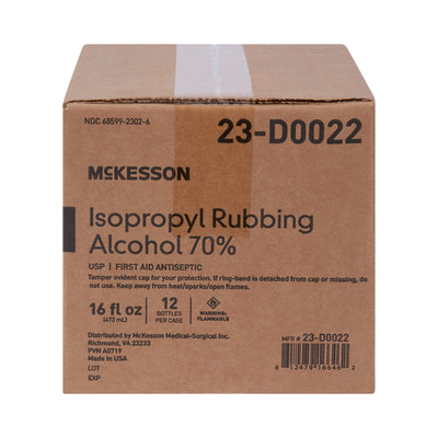 McKesson Isopropyl Alcohol Antiseptic, 16 oz. Bottle, 1 Case of 12 (Over the Counter) - Img 5