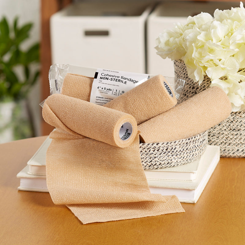 McKesson Self-adherent Closure Cohesive Bandage, 6 Inch x 5 Yard, 1 Case of 12 (General Wound Care) - Img 6