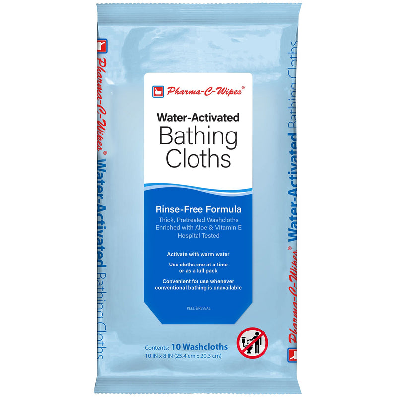 CLOTH, BATHING PHARMA-C 10"X8"(10/PK 6PK/BX) (Skin Care) - Img 1