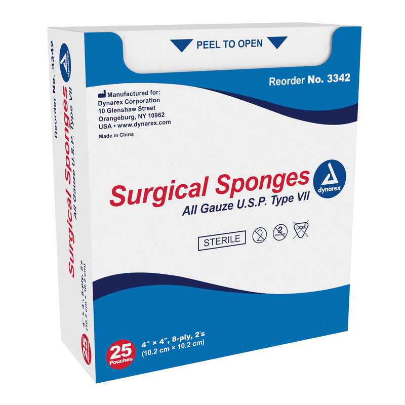 Dynarex® Sterile Gauze Sponge, 4 x 4 Inch, 1 Case of 24 (General Wound Care) - Img 1