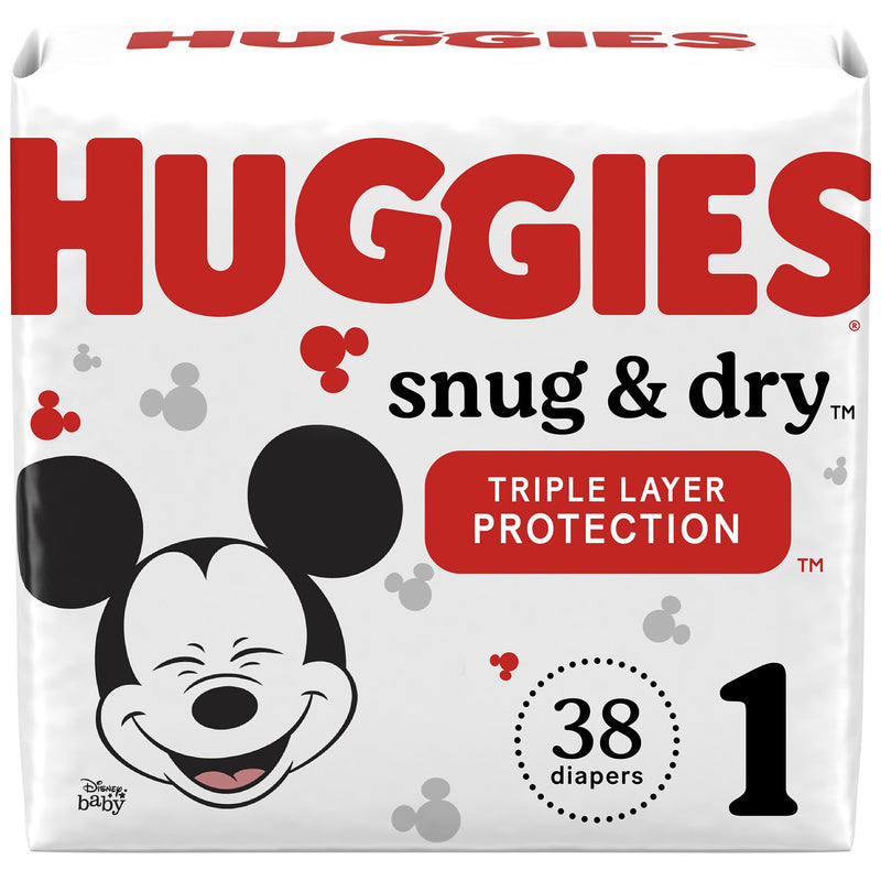 DIAPER, HUGGIES SNUG & DRY JUMBO PK SZ1 (38/PK 4PK/CS) () - Img 1