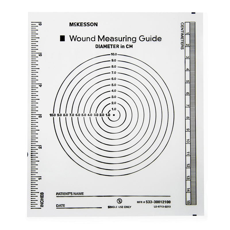 McKesson Nonsterile Plastic Wound Measuring Guide, 5 x 7 Inch, 1 Box of 100 (Wound Measuring Devices) - Img 5