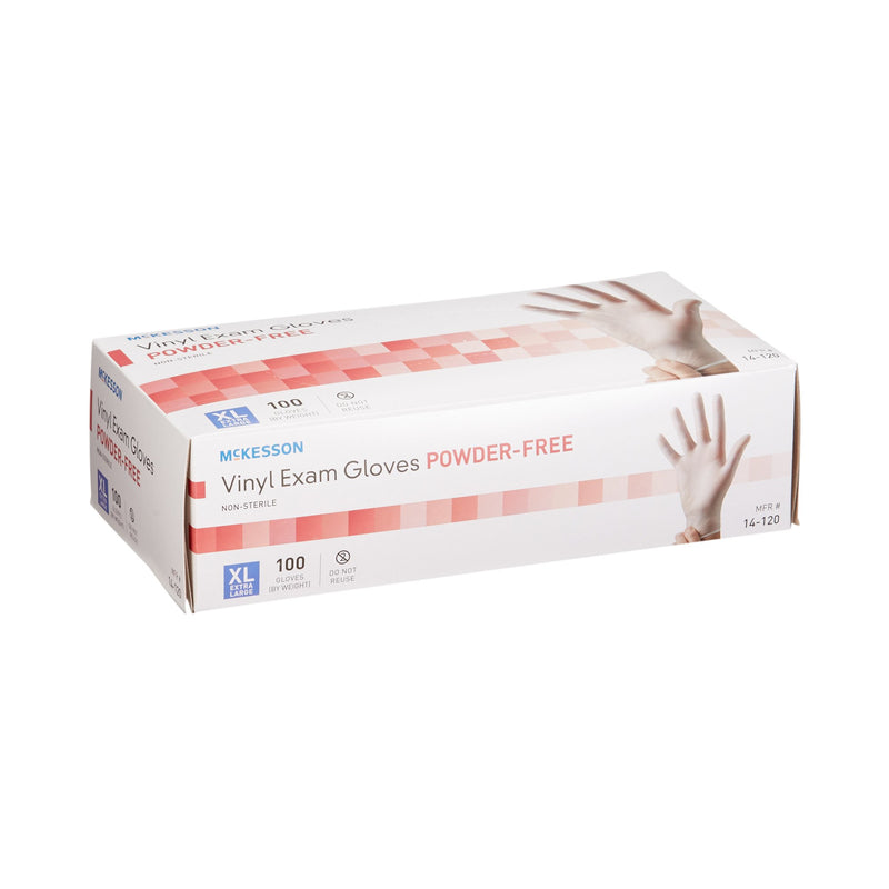 McKesson Vinyl Exam Glove, Extra Large, Clear, 1 Box of 100 () - Img 4