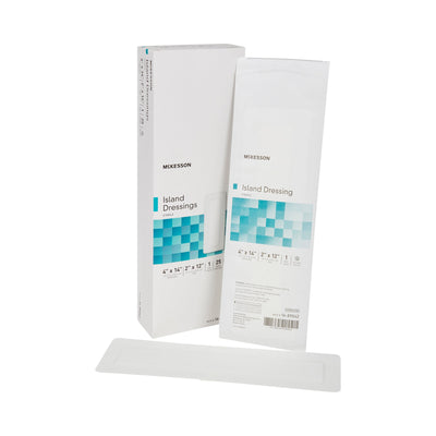 McKesson White Adhesive Dressing, 4 x 14 Inch, 1 Box of 25 (General Wound Care) - Img 7