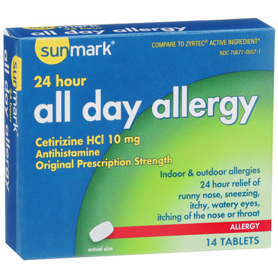 sunmark® Cetirizine HCl Allergy Relief, 1 Bottle (Over the Counter) - Img 3