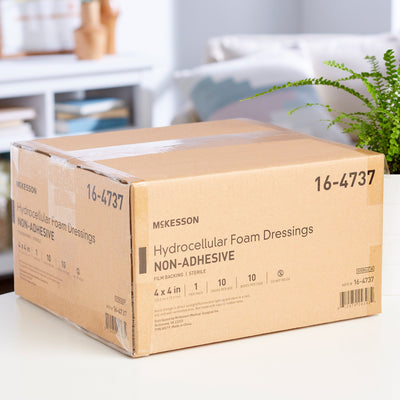 McKesson Nonadhesive without Border Foam Dressing, 4 x 4 Inch, 1 Box of 10 (Advanced Wound Care) - Img 10