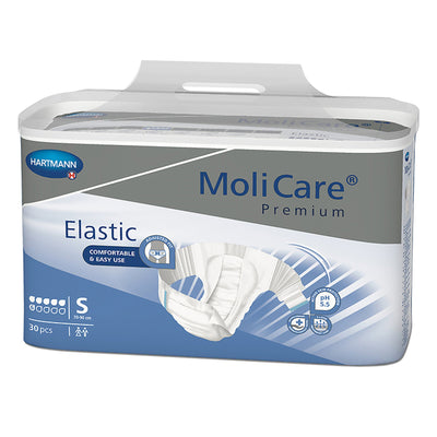 MoliCare® Premium Elastic Incontinence Brief, 6D, Small, 1 Bag of 30 () - Img 1