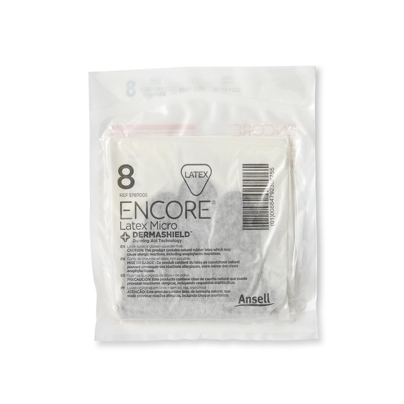 Encore® Latex Micro Surgical Glove, Size 8, Brown, 1 Box of 50 () - Img 3